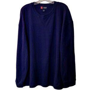 NWOT Chaps Blue Long Sleeve Waffle Weave Shirt - Size XL